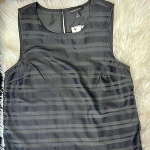 Banana Republic Women’s Black Tonal Stripe Sleeveless Scoopneck Tank! NWT!